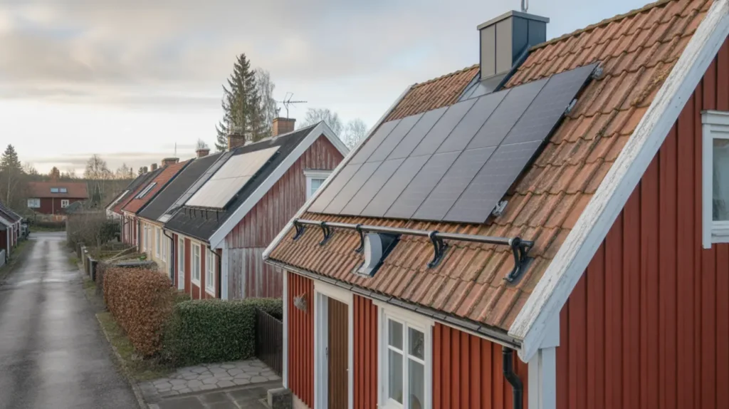 installation av solceller p radhusl nga i bollstan s v sby