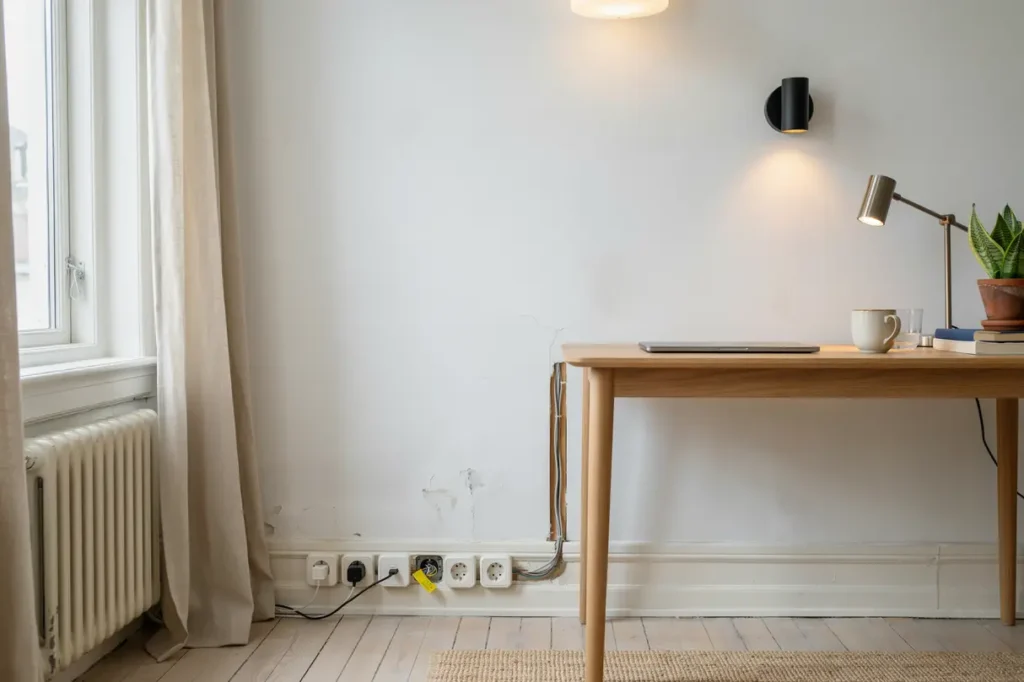 planera elen f r hemmakontoret smart belysning fler uttag och s kra installationer