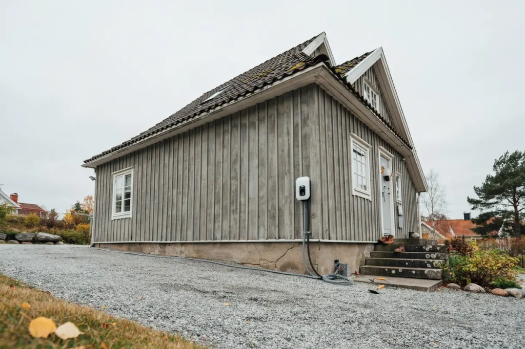 installera laddbox utomhus utan gr vning vid villan